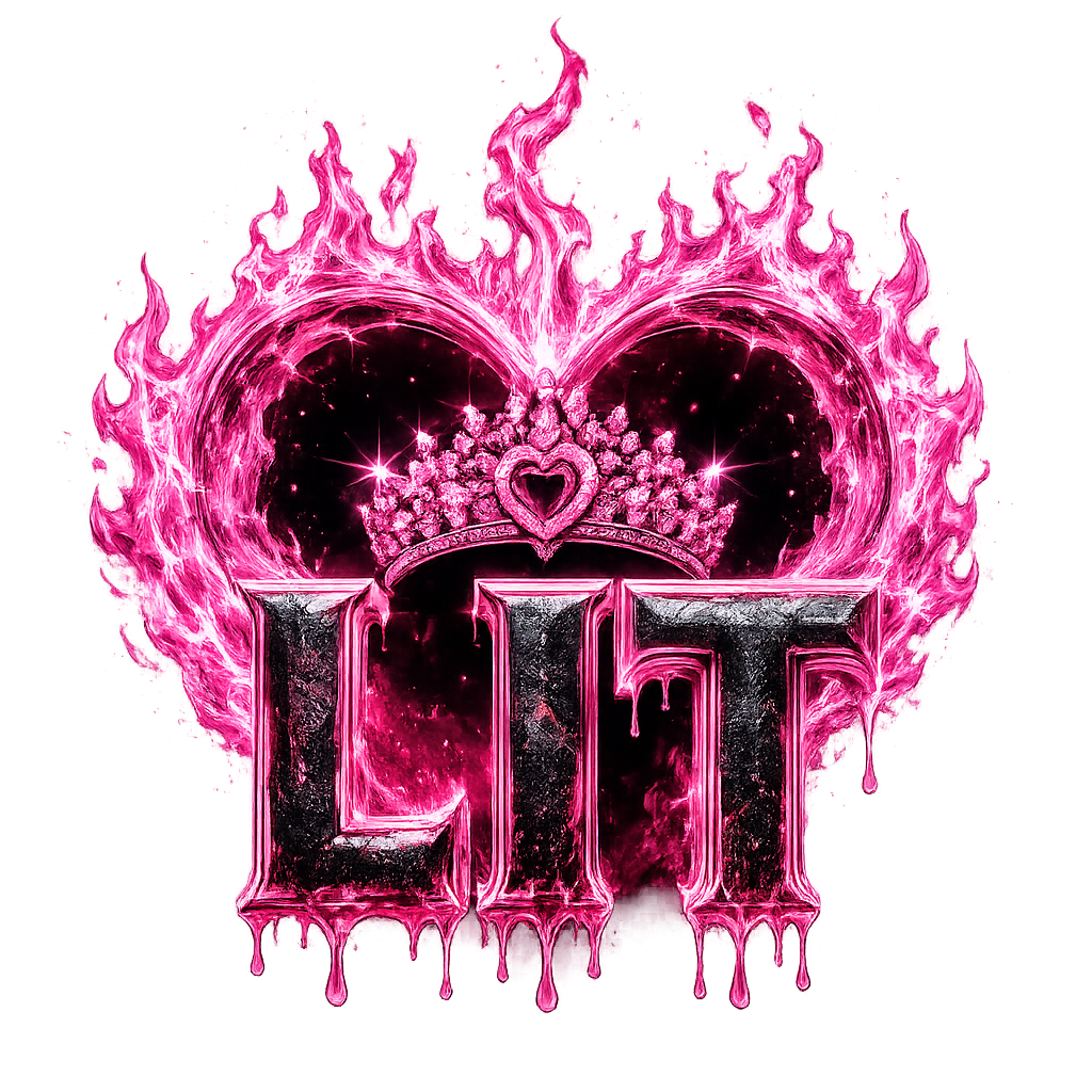Love Is Timeless fundraising logo with pink crown